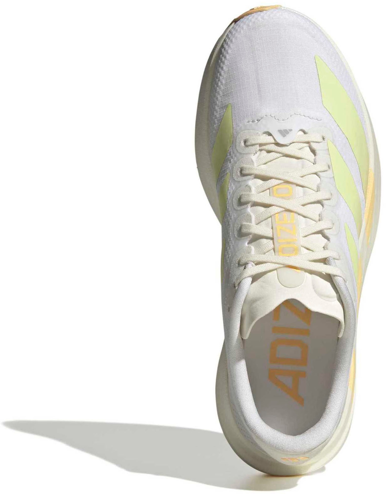 adidas Women's Adizero EVO SL Woven Running Shoes - Ftwr White/Ice Tangerine/Off White - View 2