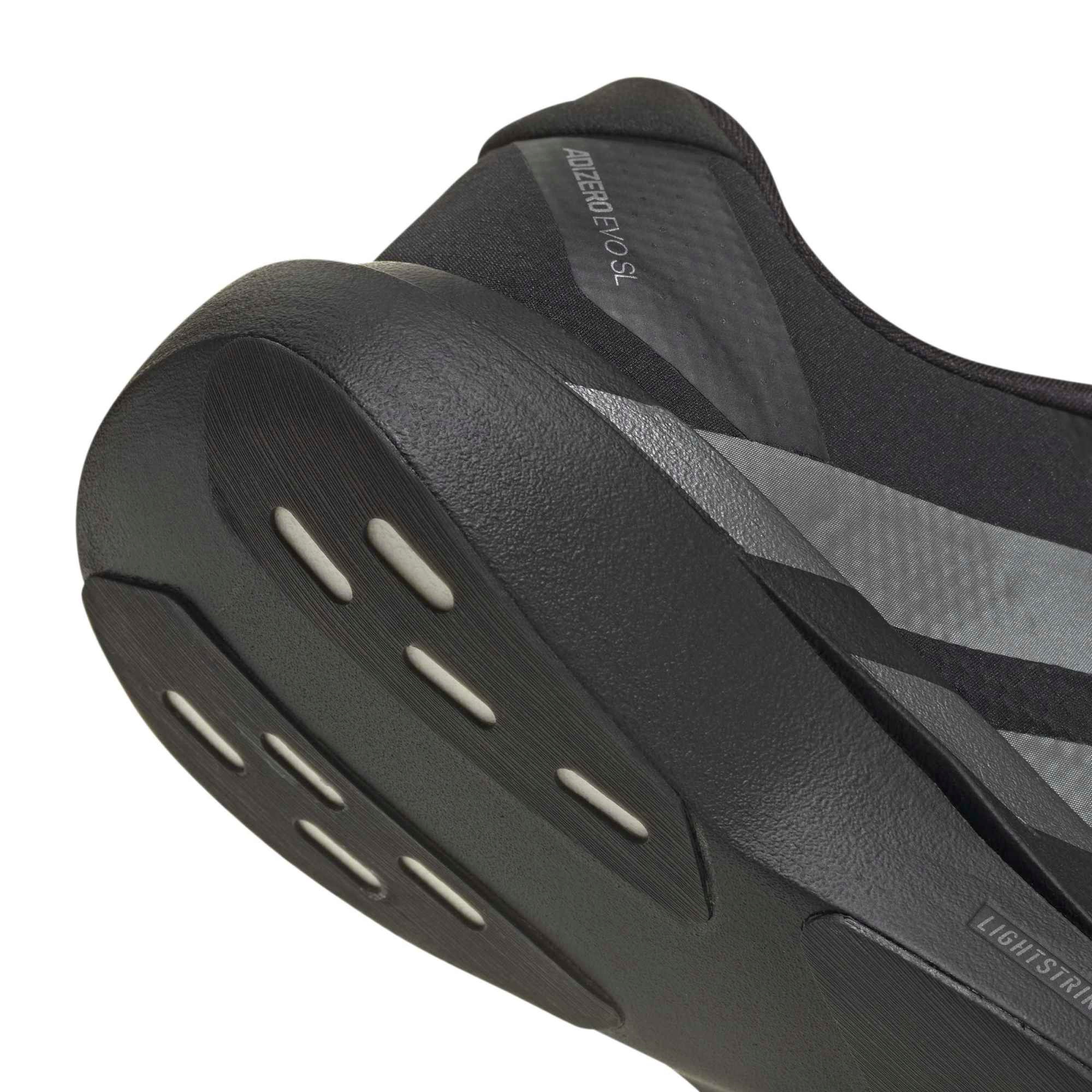 adidas Women's Adizero EVO SL Woven Running Shoes - Black/Iron Met/Utility Bk - View 8
