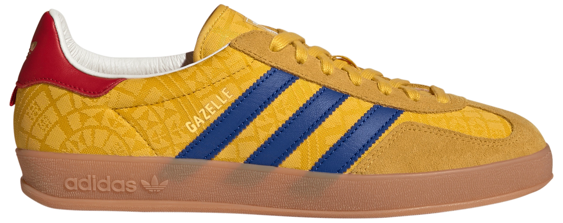 adidas World Cup Gazelle Indoor Shoes - Bold Gold/Power Blue/Team Colleg Red - View 1