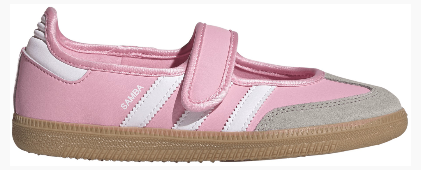 adidas Kids' Grade School Samba Jane Shoes - Light Pink/Ftwr White/Gum 3 - View 1