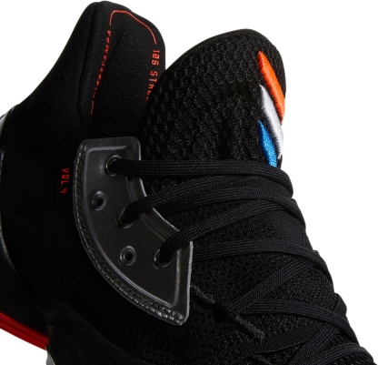 adidas Harden Vol. 4 Basketball Shoes - Black/Silver - View 7