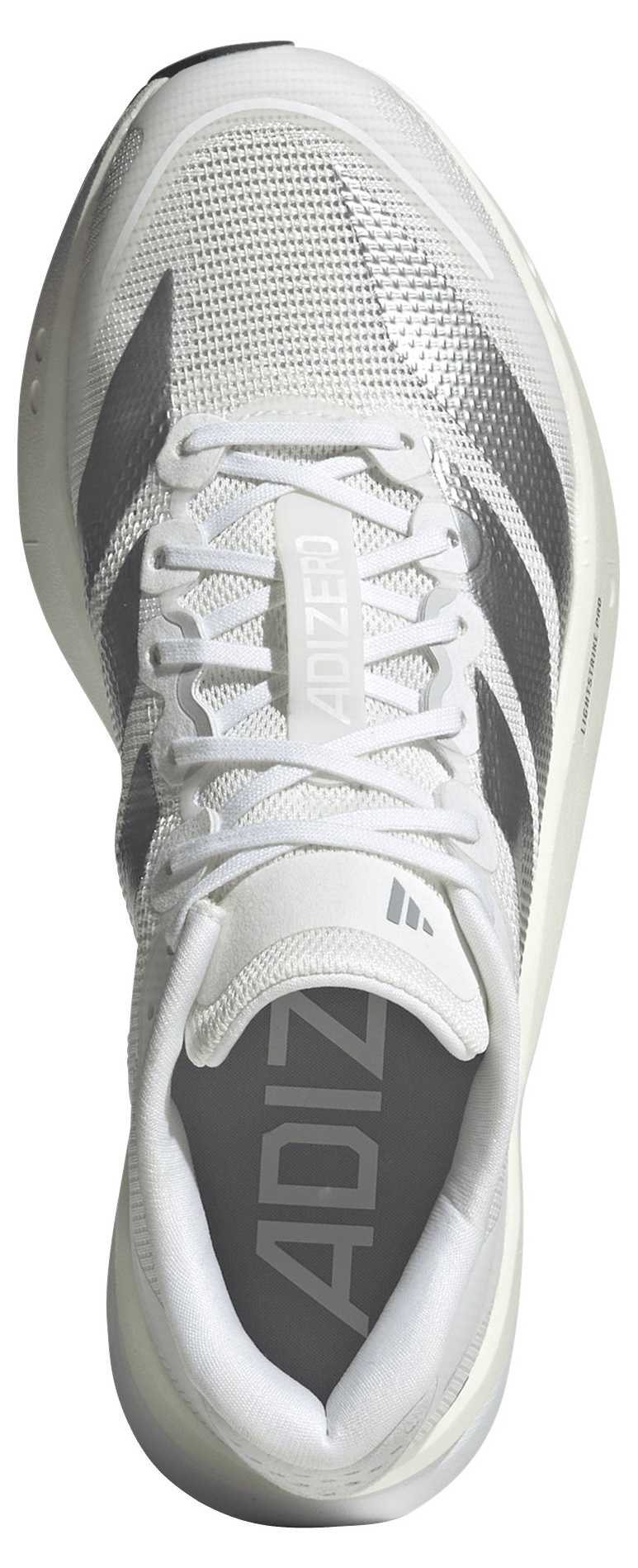 adidas Women's Adizero Boston 13 Running Shoes - White/Silver/Grey - View 2