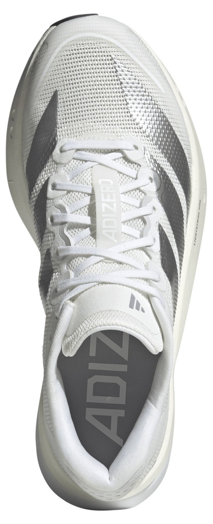 adidas Women's Adizero Boston 13 Running Shoes - White/Silver/Grey - View 2