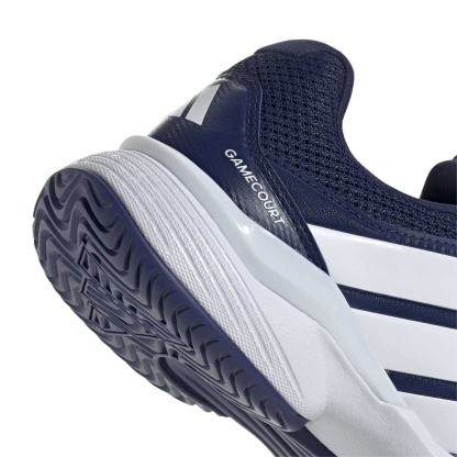 adidas Men's GameCourt 3 All Court Tennis Shoes - Dark Blue/Ftwr White/Core Blk - View 5
