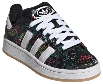 adidas Kids' Grade School Campus 00s Shoes - Black/White/Gold Metallic - View 5
