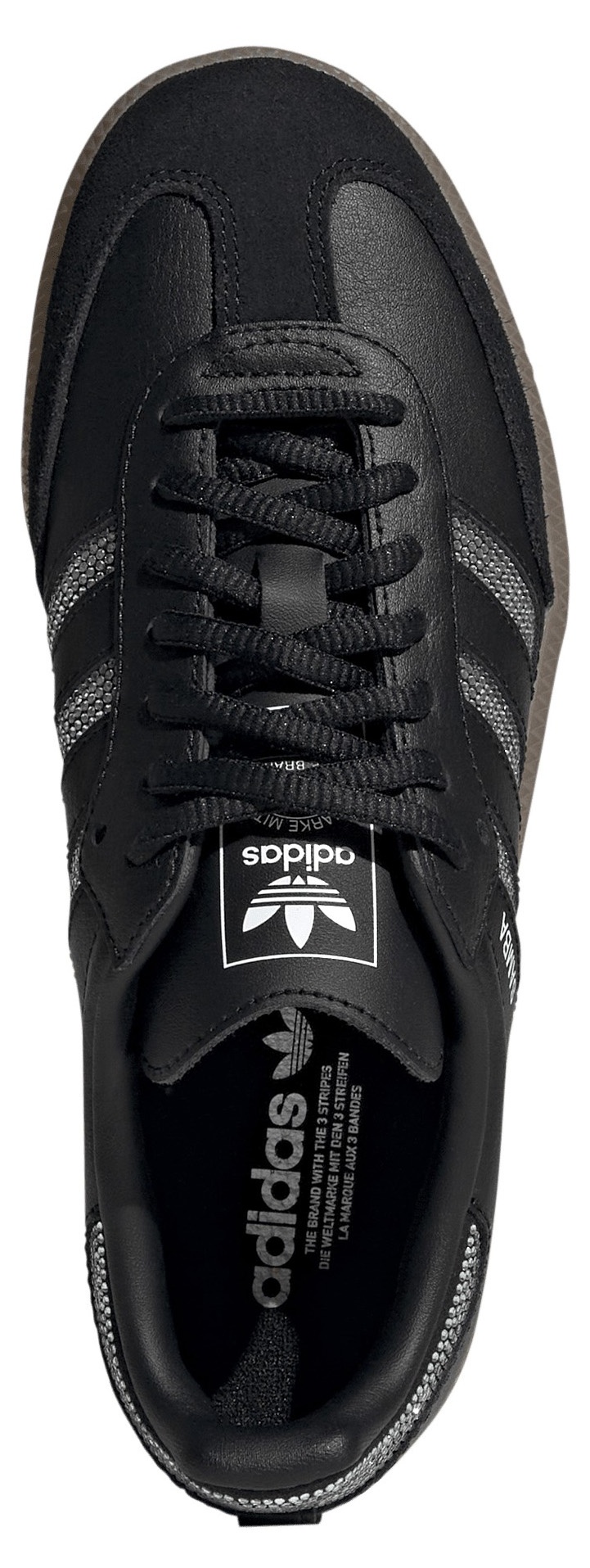 adidas Kids' Grade School Samba OG Shoes - Black/Black/Silver Metallic - View 2
