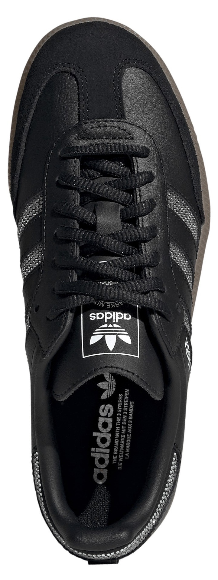 adidas Kids' Grade School Samba OG Shoes - Black/Black/Silver Metallic - View 2