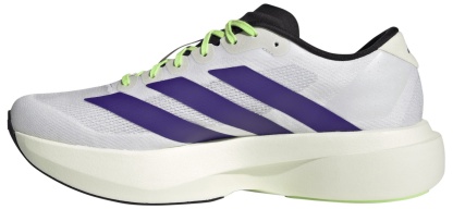 adidas Men's Adizero EVO SL Running Shoes - White/Purple/Lime - View 4