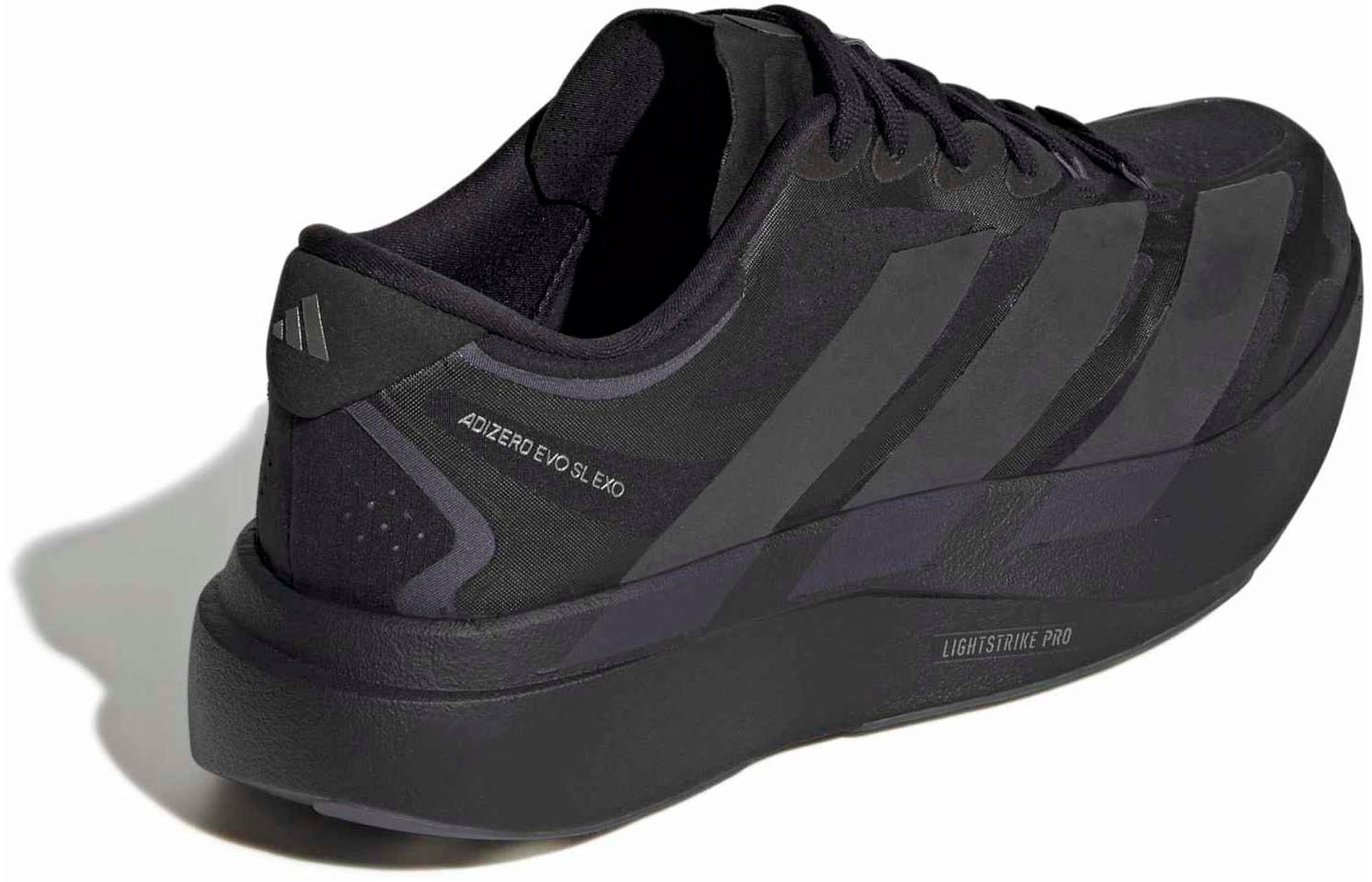 adidas Men's Adizero EVO SL EXO Running Shoes - Core Black/Night Grey/Iron Met - View 6