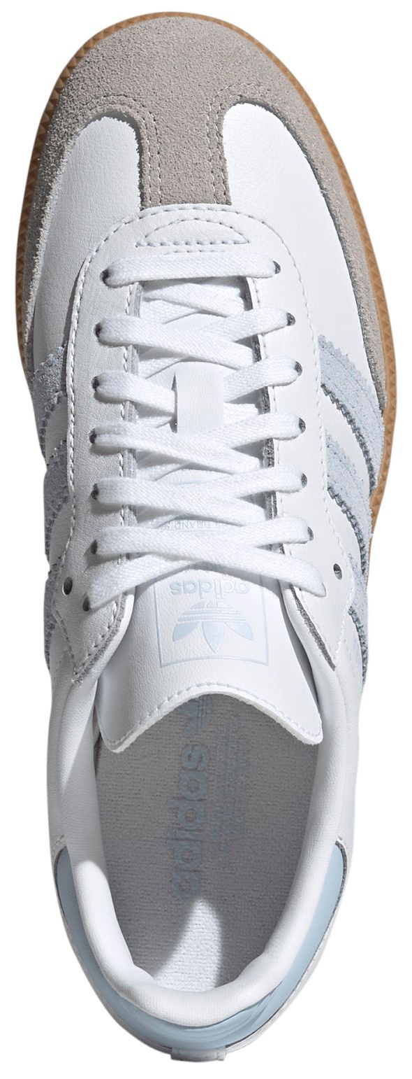 adidas Kids' Grade School Samba OG Shoes - White/Sky/Gum - View 2