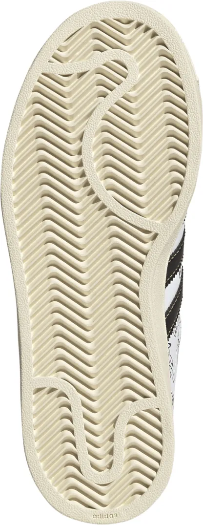 adidas Kids' Grade School Superstar II Shoes - Ftwr White/Core Black/Gold Met. - View 3