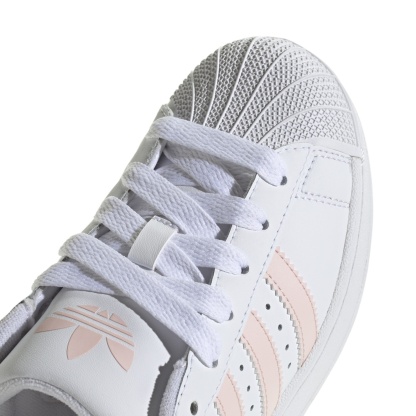 adidas Kids' Grade School Superstar II Shoes - White/Sandy Pink/White - View 7