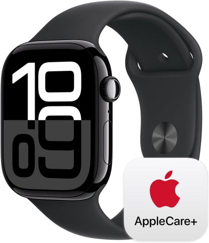 Apple Watch Series 10 [GPS 42mm case] Smartwatch with Silver Aluminium Case with Denim Sport Band - S/M. Fitness Tracker, ECG App, Always-On Retina Display, Water Resistant