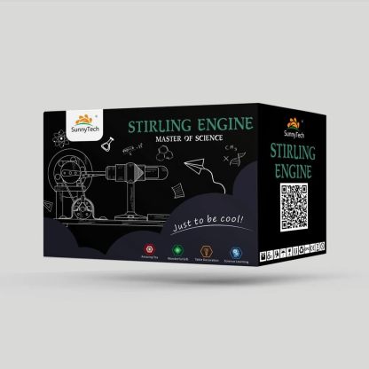 Hot Air Stirling Engine Motor Model Educational Toy Electricity Generator Colorful LED (SC001)