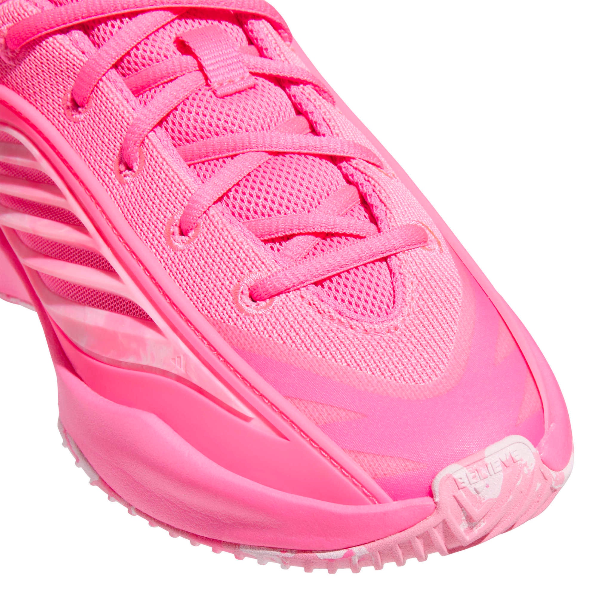 adidas Kids' Grade School Believe That. 1 Basketball Shoes - Pink/Pink/Pink - View 7