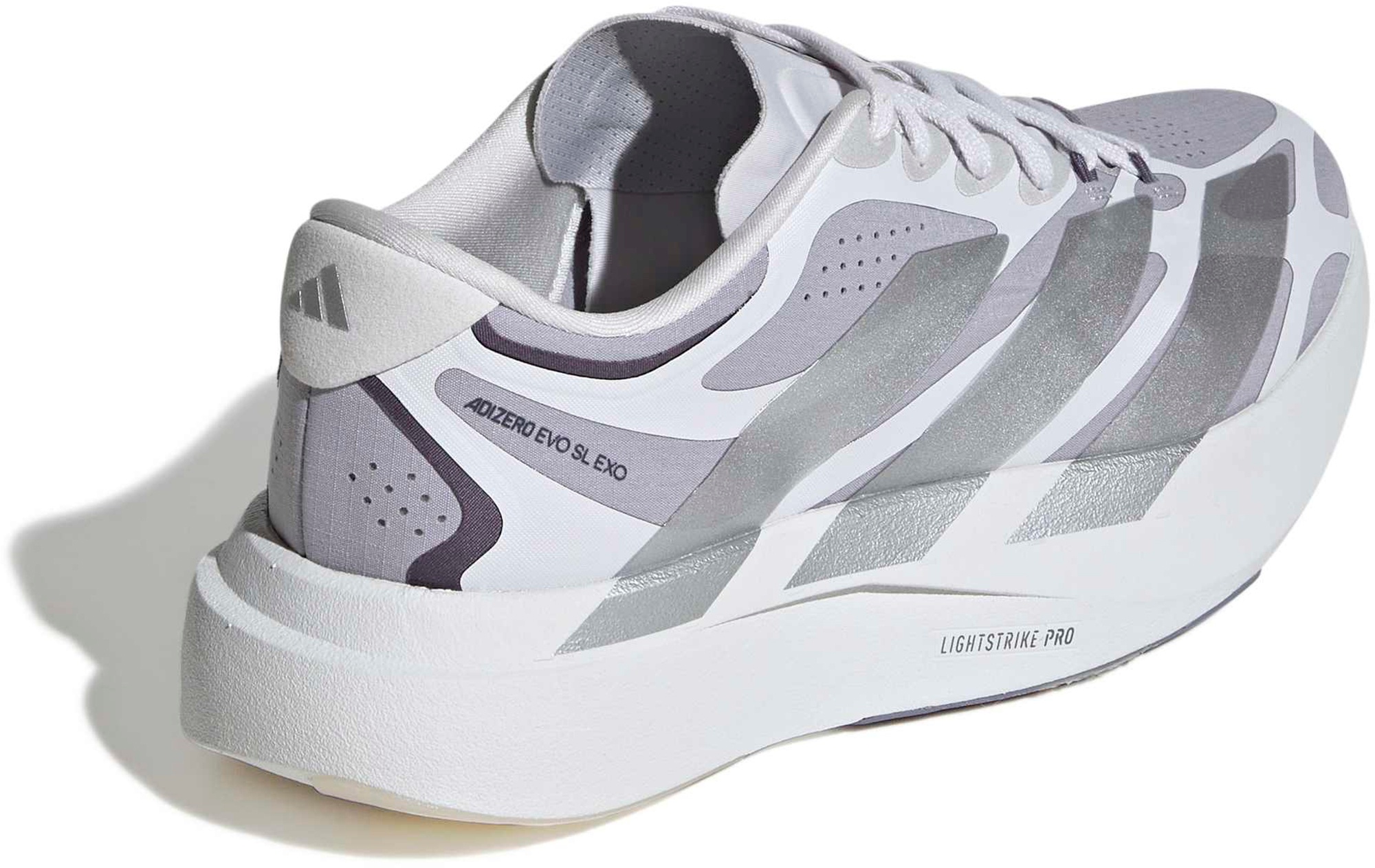 adidas Women's Adizero EVO SL Running Shoes - Gray/Silver/Gray - View 8