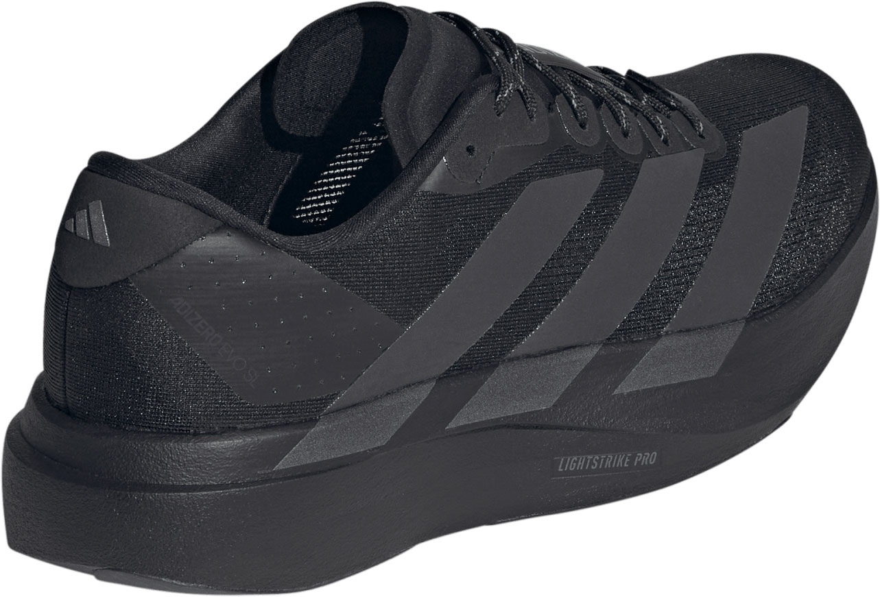 adidas Men's Adizero EVO SL Running Shoes - Black/Utility Black/White - View 5