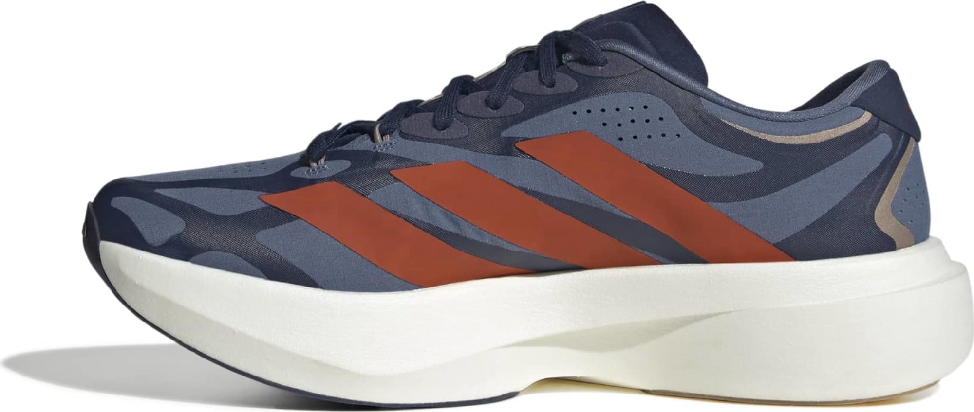 adidas Men's Adizero EVO SL EXO Running Shoes - Tech Ink/Collegiate Orange/Collegiate Navy - View 4