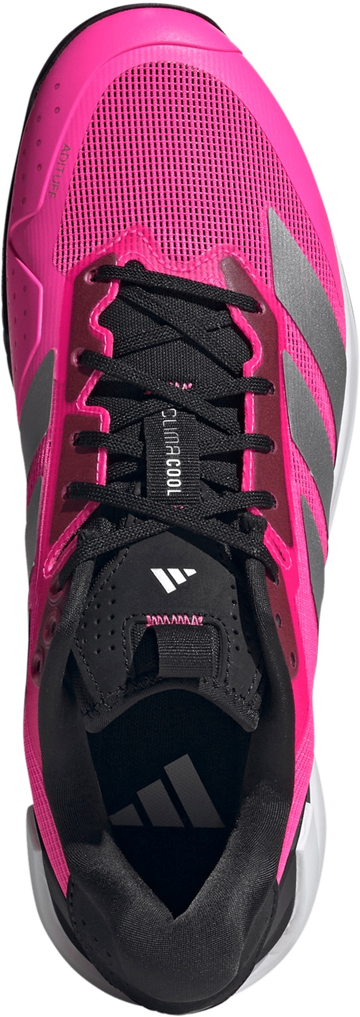 adidas Men's Adizero Ubersonic 5 Tennis Shoes - Pink/Silver Mtllc/Blk - View 4
