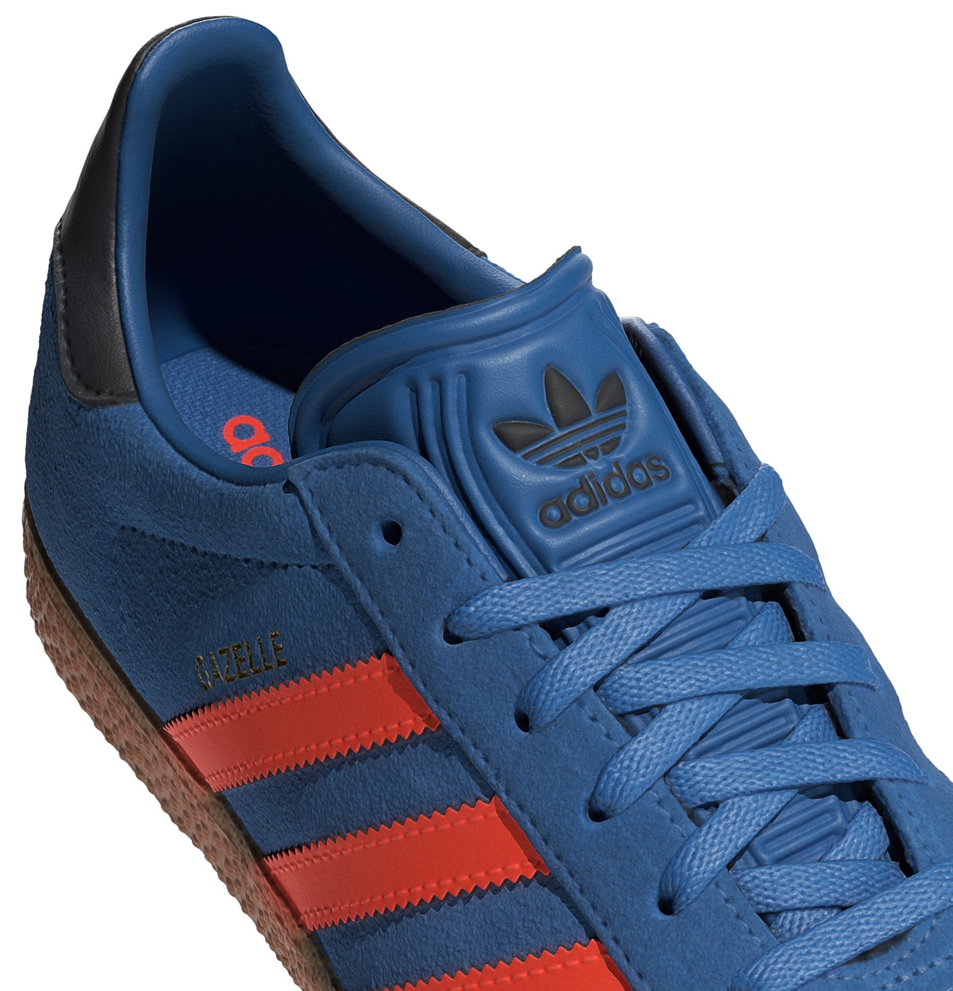 adidas Kids' Grade School Gazelle Shoes - Blue/Orange/Black - View 7