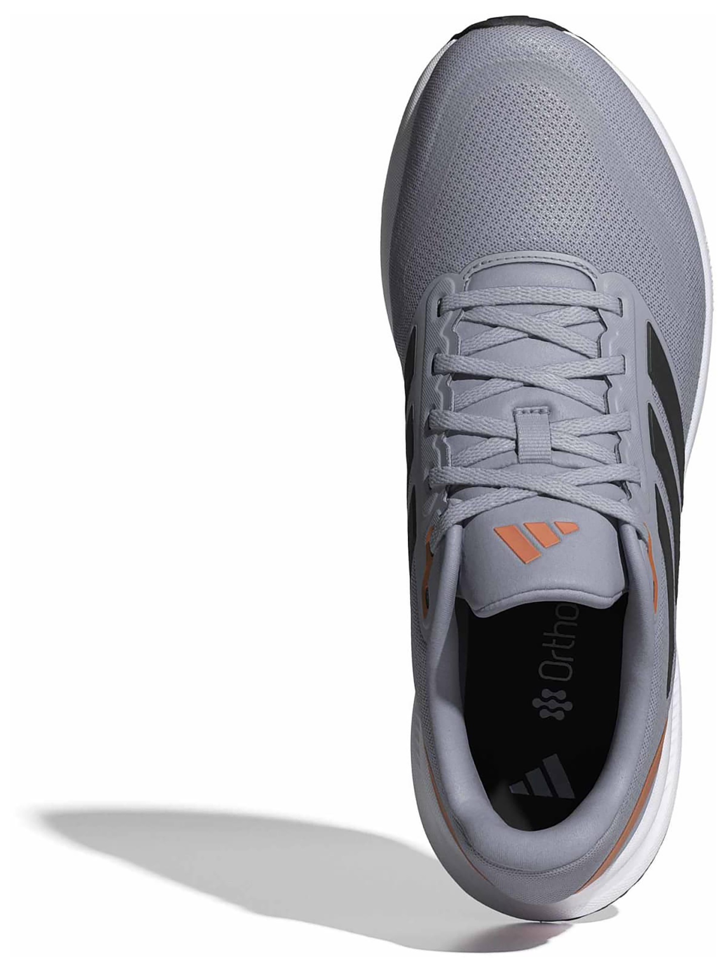 adidas Men's Runfalcon 5 Running Shoes - Halo Silver/Core Black/Dusky Orange - View 2