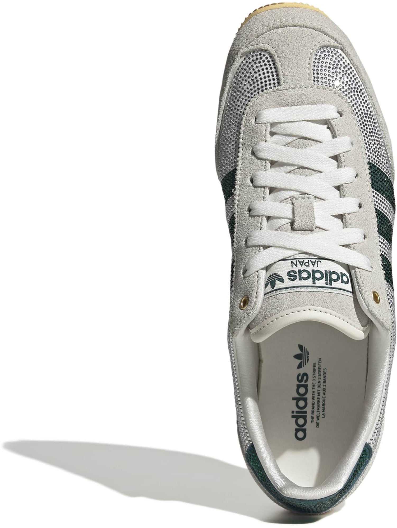 adidas Women's Japan Shoes - Rhinestone Wht/Rich Green - View 2
