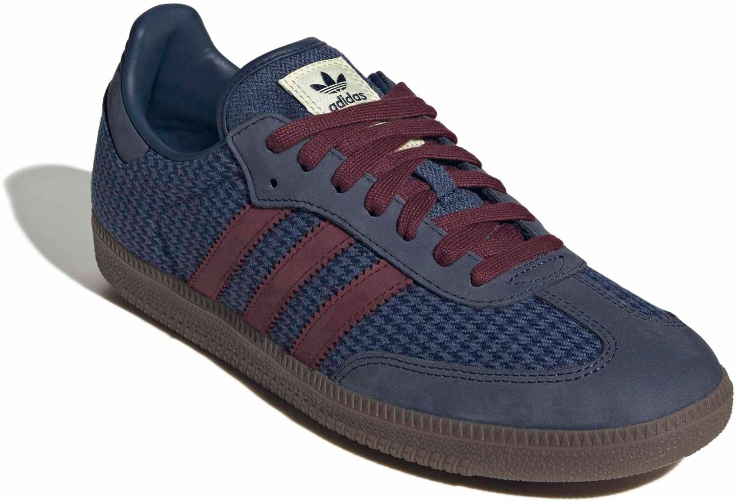 adidas Samba OG Shoes - Hndstooth Indg/Maroon - View 6