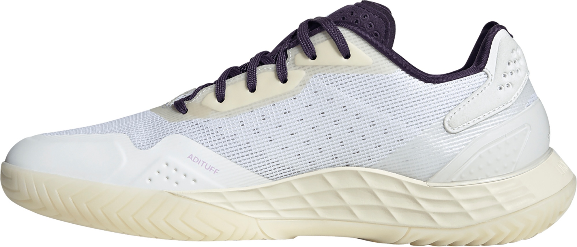 adidas Women's Defiant Speed 2 Tennis Shoes - White/Plum Fog - View 8