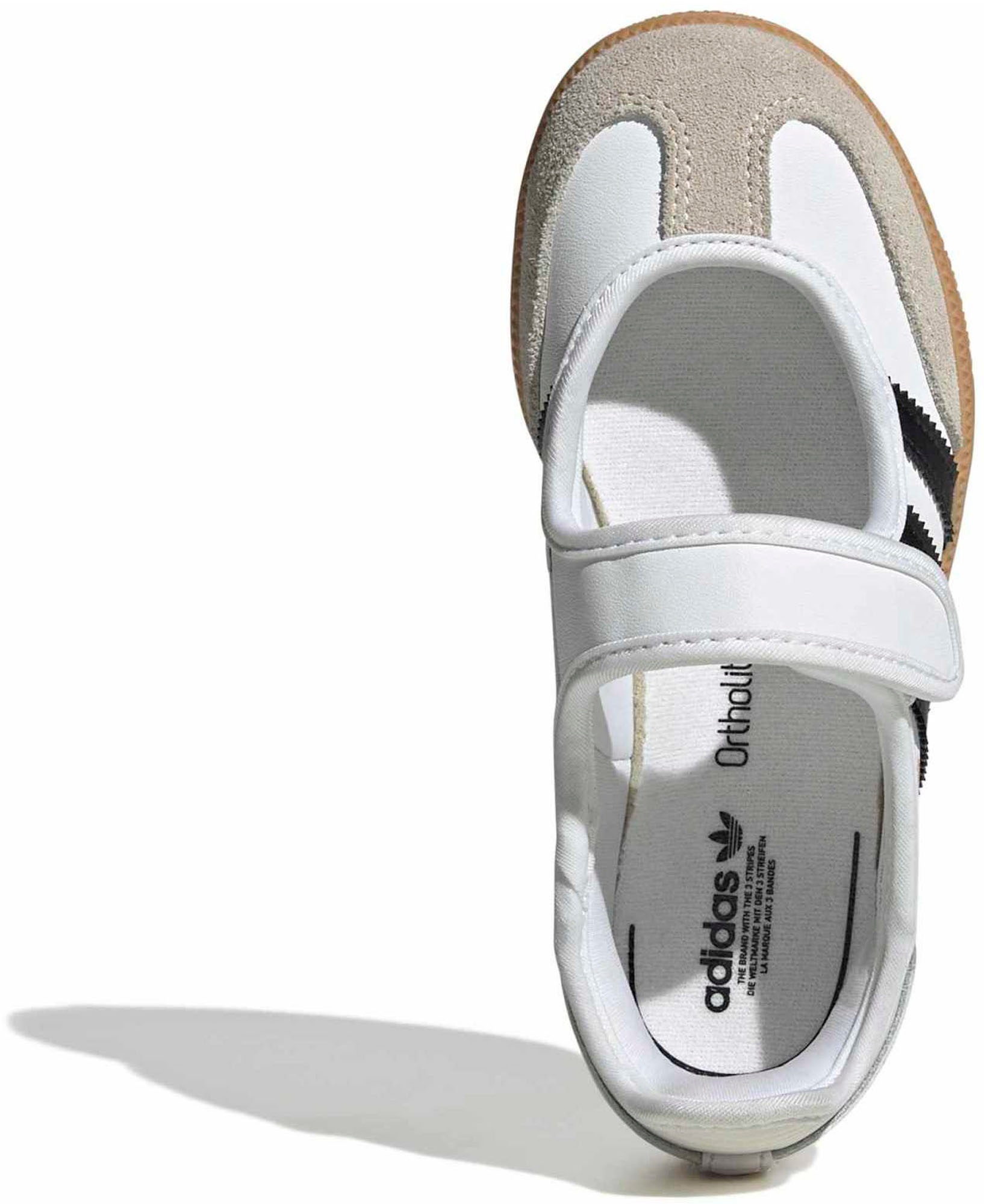 adidas Kids' Preschool Samba Jane Shoes - White/Core Black/Gum - View 2