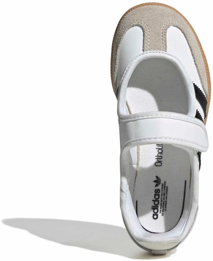adidas Kids' Preschool Samba Jane Shoes - White/Core Black/Gum - View 2