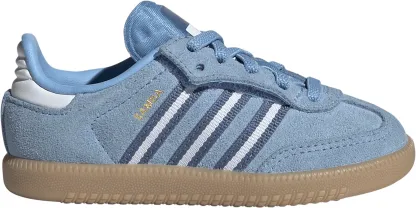 adidas Toddler FIFA World Cup Samba OG Comfort Closure Elastic Lace Shoes - Light Blue/White/Gum - View 1