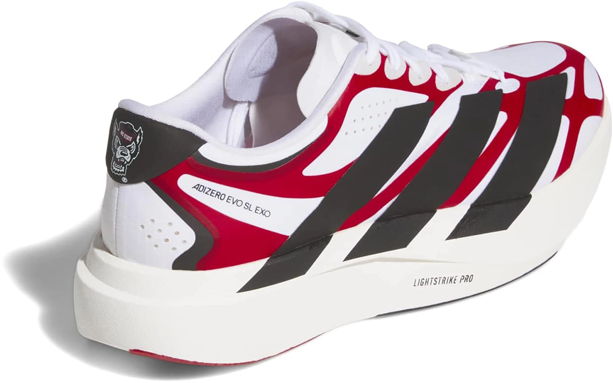 adidas Men's Adizero EVO SL EXO NC State Running Shoes - Ftwwht/Tmpwrd/Cblack - View 7