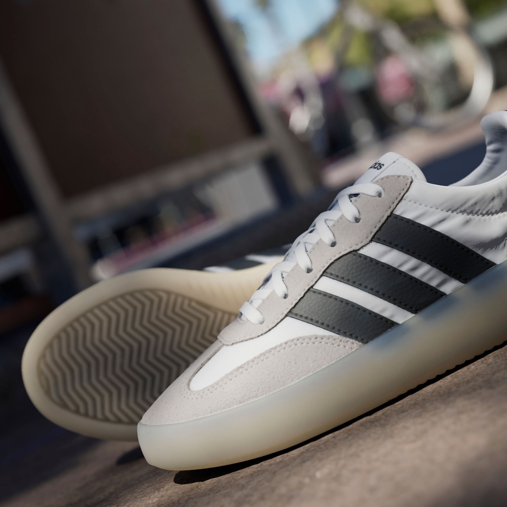 adidas Women's Barreda Decode Shoes - White/Black/White - View 2