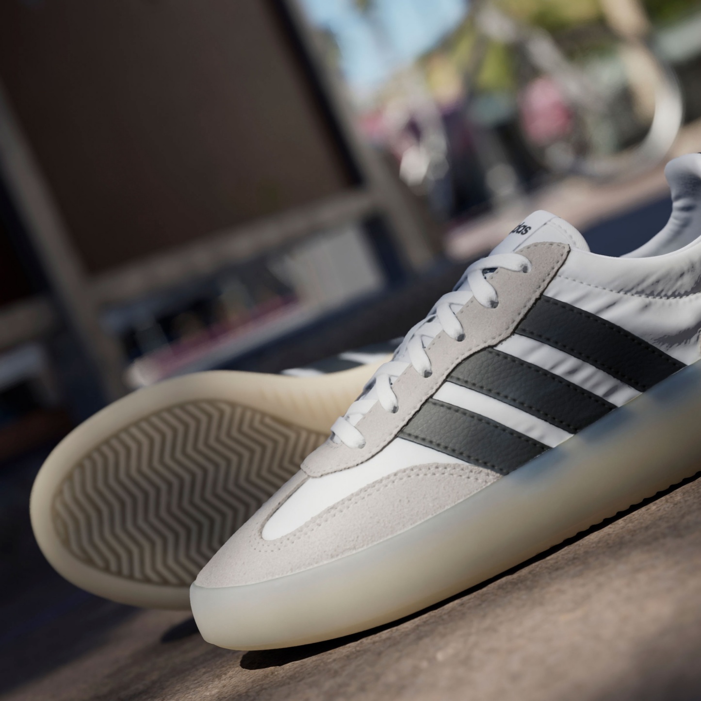 adidas Women's Barreda Decode Shoes - White/Black/White - View 2