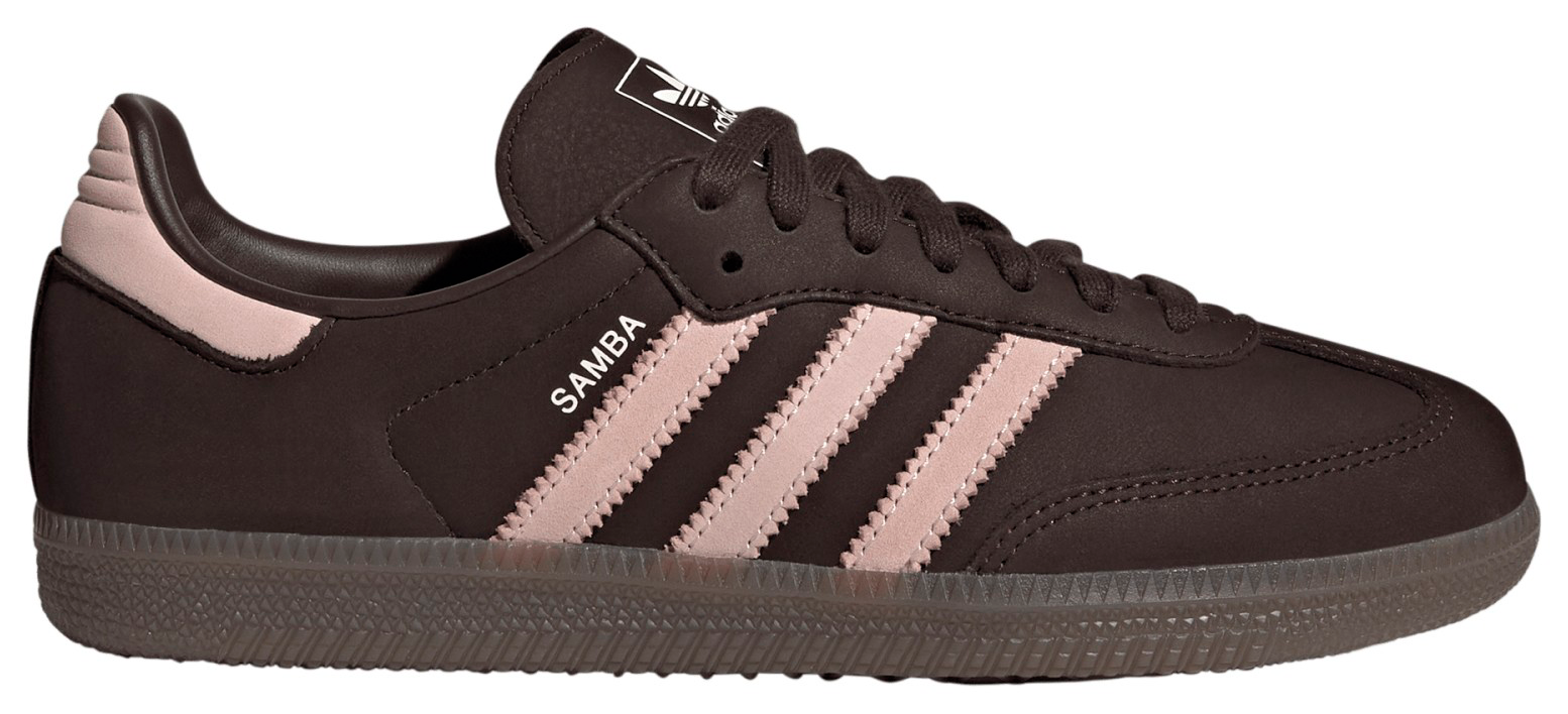 adidas Women's Samba OG Shoes - Aurora Coffee/Sandy Pink/Ftwr White - View 1