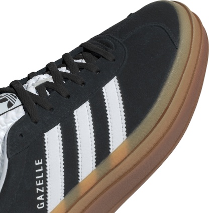 adidas Originals Women's Gazelle Bold Shoes - Black/White/Gum - View 6