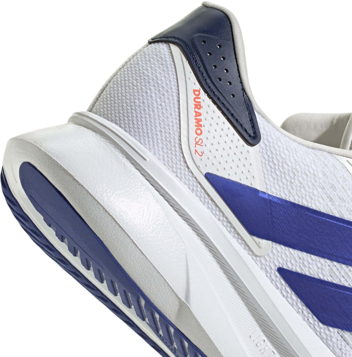 adidas Men's Duramo SL 2 Running Shoes - White/Lucid Blue/Dark Blue - View 8