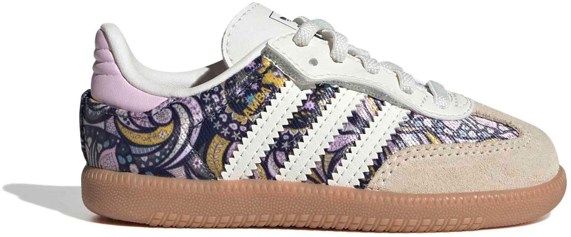 adidas Toddler Samba OG Shoes - Core White/Orchid Fusion/Gum 2 - View 1
