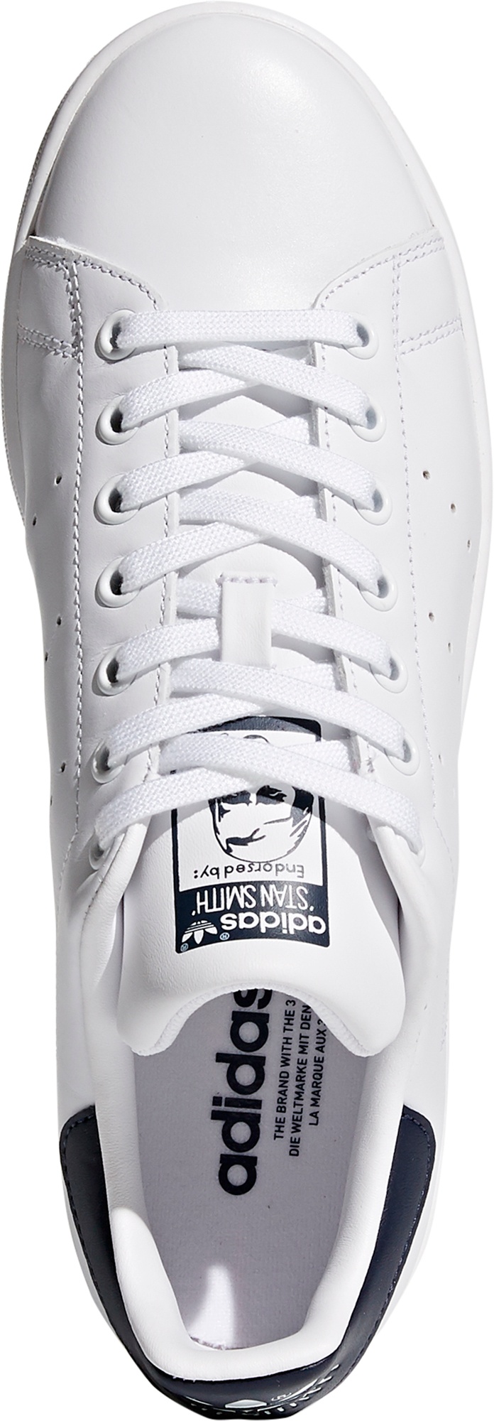 adidas Originals Men's Stan Smith Shoes - White/Navy - View 2