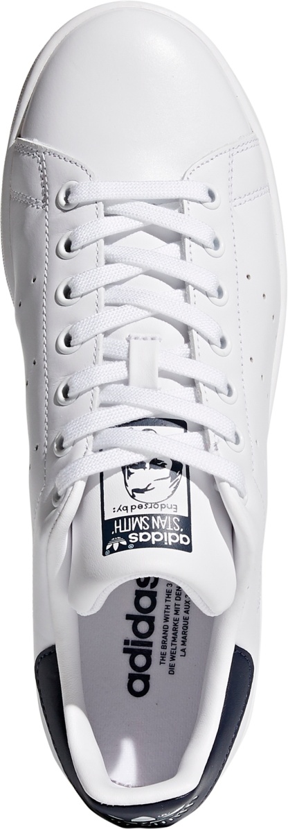 adidas Originals Men's Stan Smith Shoes - White/Navy - View 2