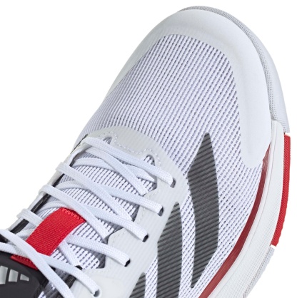 adidas Men's Crazyquick Padel Shoes - White/Black/Red - View 7