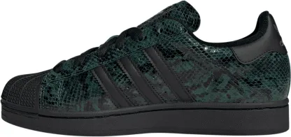 adidas Women's Superstar II Shoes - Green Snakeskin - View 4