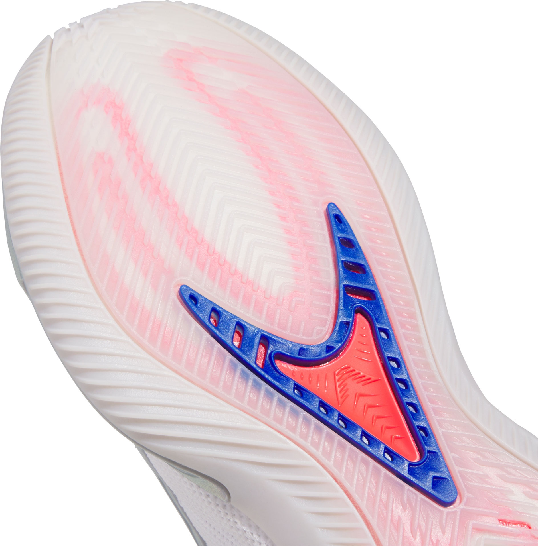 adidas Kids' Grade School Anthony Edwards 2 'Icon' Basketball Shoes - White/Lucid Red/Silver Metallic - View 8