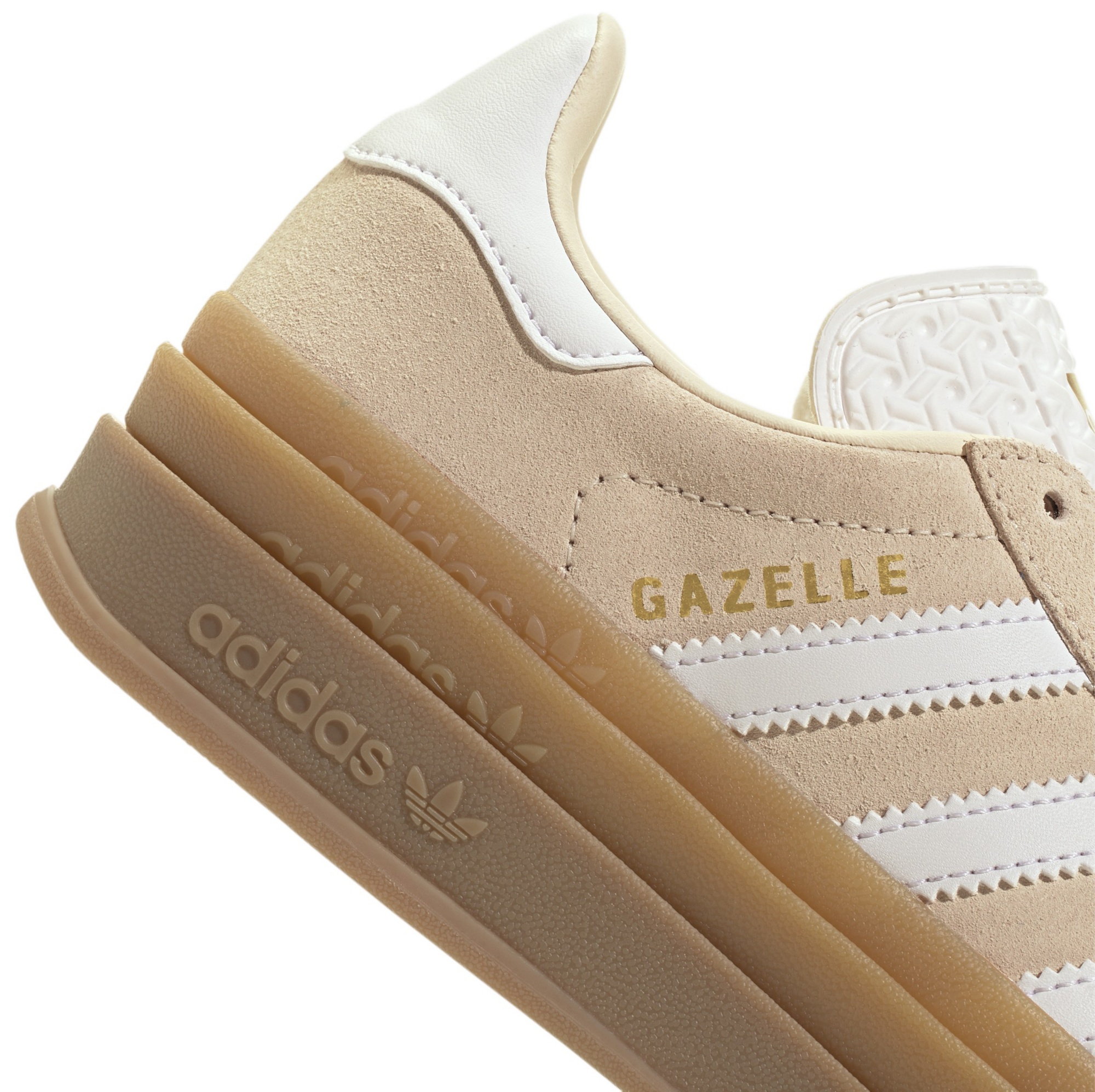 adidas Kids' Grade School Gazelle Bold Shoes - Wonder White - View 7