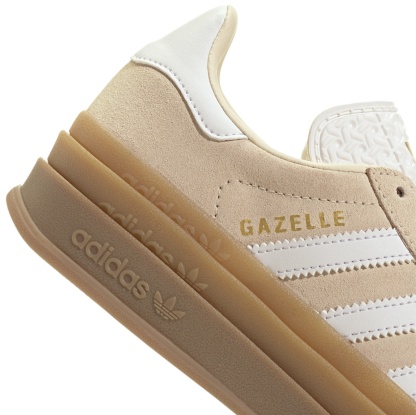 adidas Kids' Grade School Gazelle Bold Shoes - Wonder White - View 7