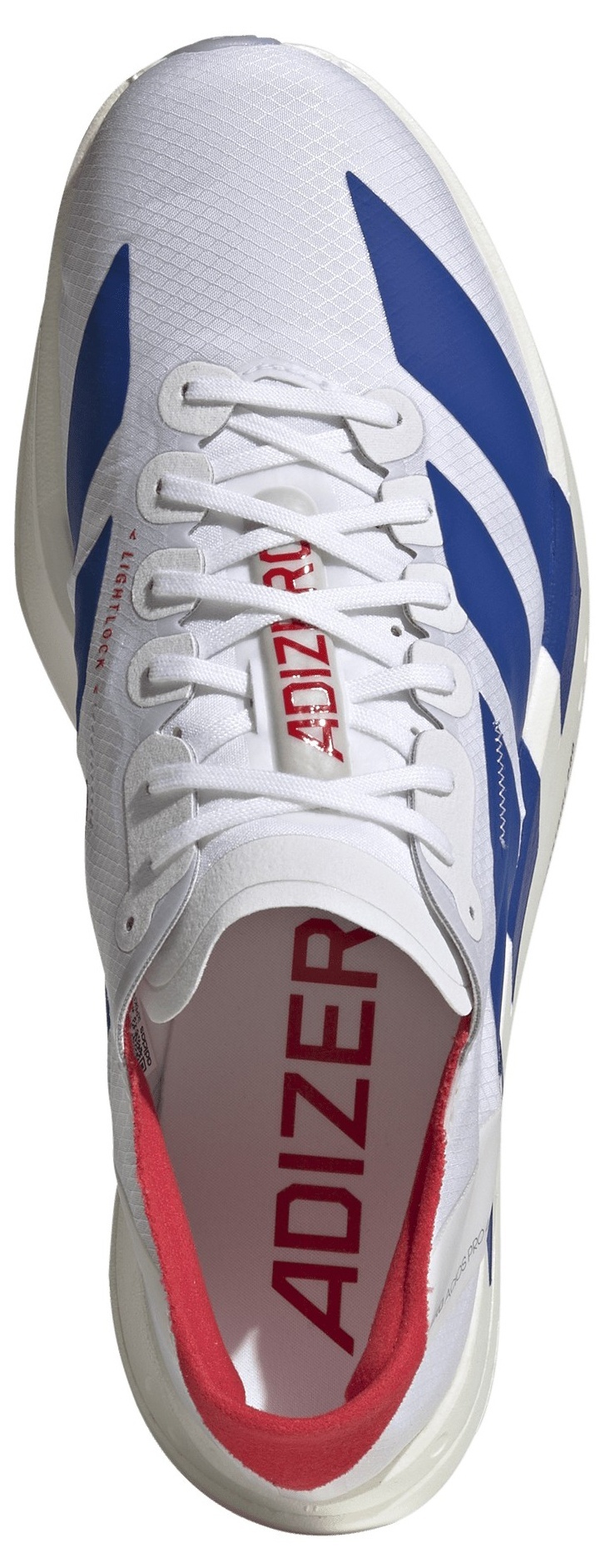 adidas Men's Adizero Adios Pro 4 Running Shoes - Ftwr White/Team Royal Blue/Pure Ruby - View 2
