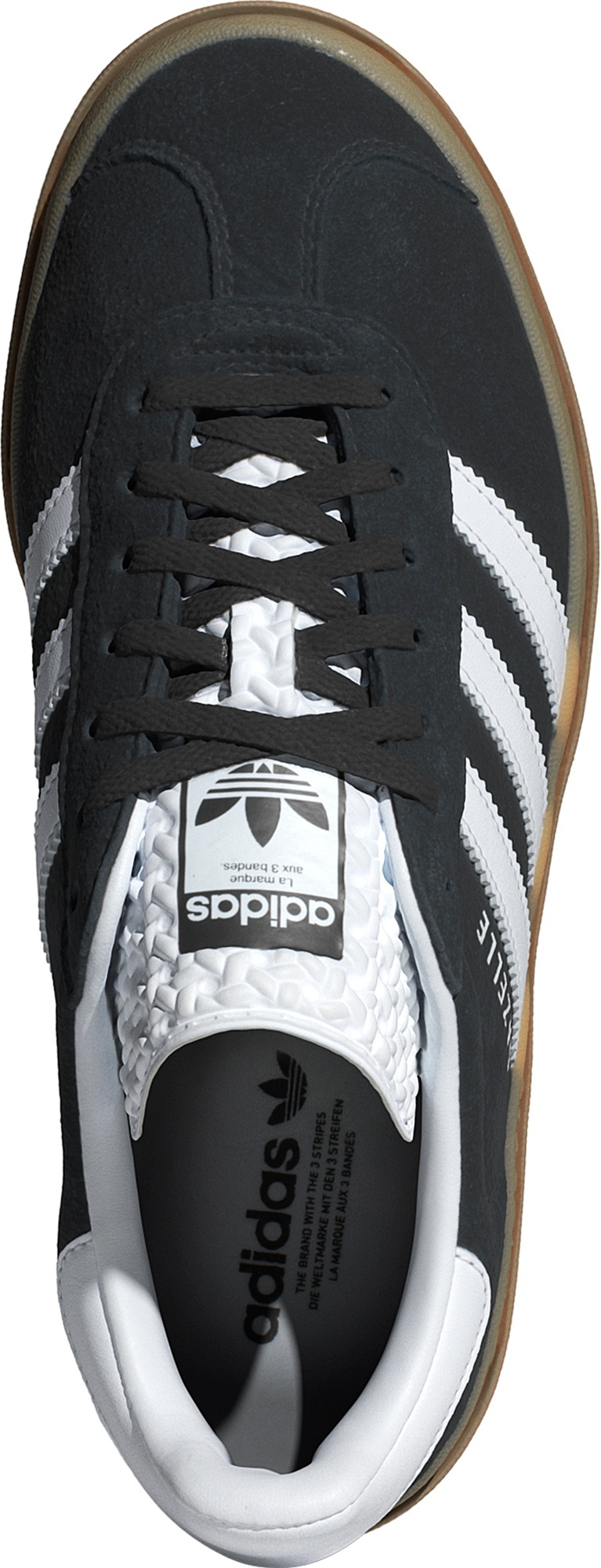 adidas Originals Women's Gazelle Bold Shoes - Black/White/Gum - View 2