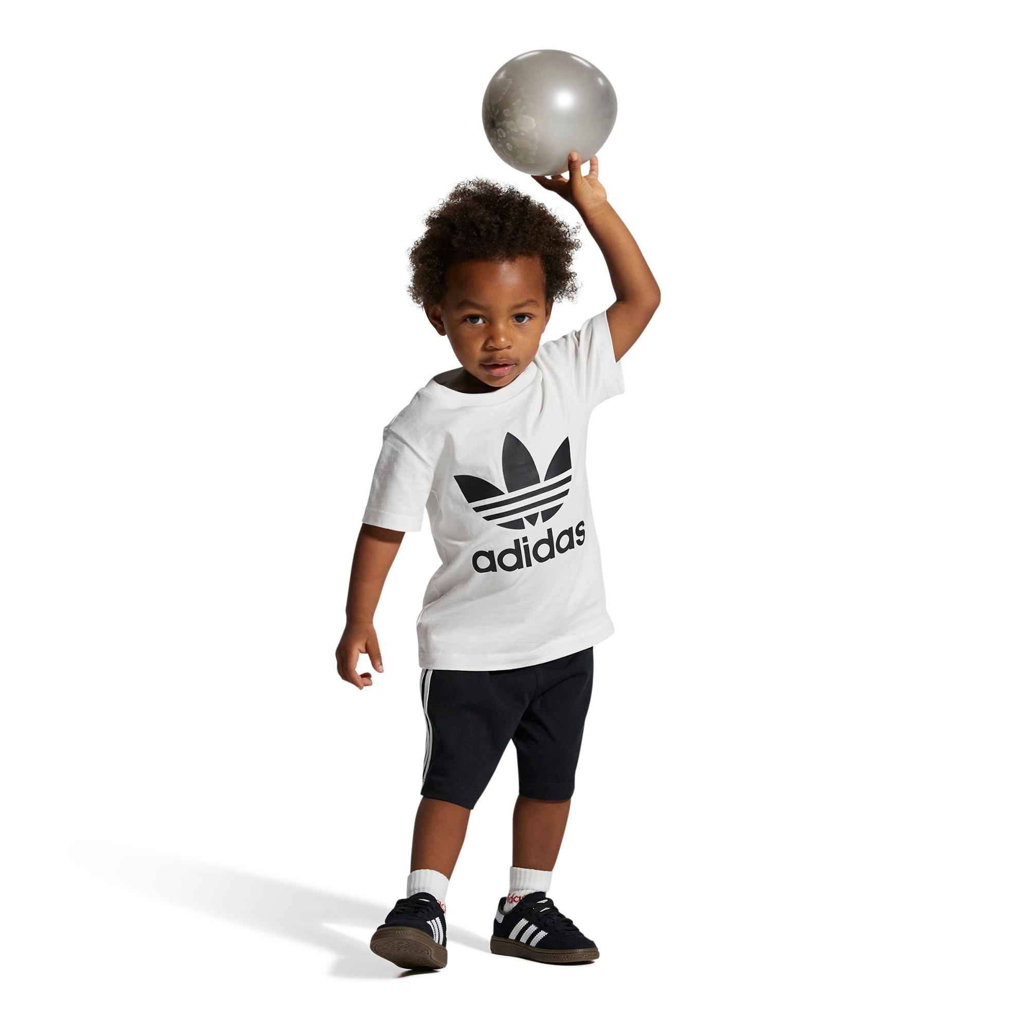 adidas Toddler Handball Spezial Comfort Closure Elastic Lace Shoes - Black/White/Gum - View 2