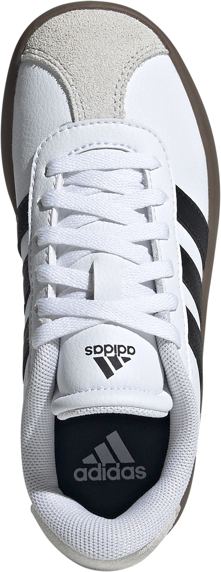 adidas Kids' Preschool VL Court Low Shoes - White/Black/Grey - View 2