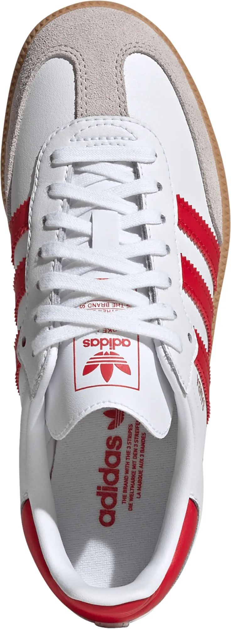 adidas Kids' Grade School Samba OG Shoes - White/Red - View 2